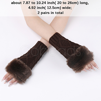 Polyacrylonitrile Fiber Yarn Knitting Fingerless Gloves COHT-PW0001-15E-1