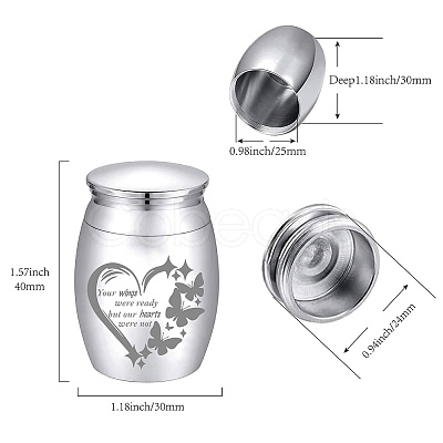 CREATCABIN Alloy Cremation Urn AJEW-CN0001-88B-1