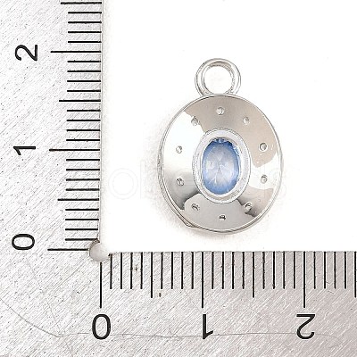 Brass Micro Pave Cubic Zirconia Pendants KK-Z151-16P-1
