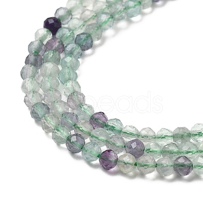 Natural Fluorite Beads Strands G-F509-38-3mm-1
