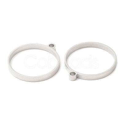 Non-Tarnish 304 Stainless Steel Open Back Bezel Flat Round Pendants LS-STAS-Z040-04B-P-1