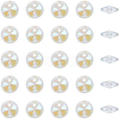 200Pcs Glass Charms RGLA-SP0001-03B-1