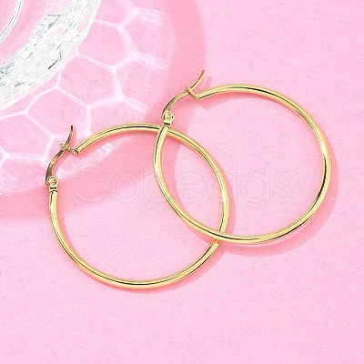 Ring 304 Stainless Steel Big Hoop Earrings X-EJEW-N0016-11G-F-1