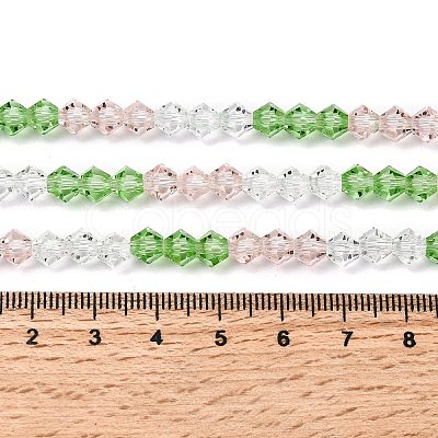Transparent Gradient Color Glass Beads Strands GLAA-F131-01B-06-1