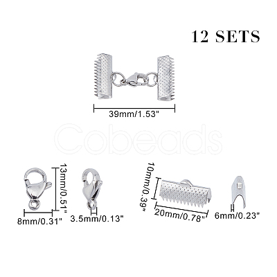 Unicraftale 304 Stainless Steel Lobster Claw Clasps STAS-UN0010-33-1