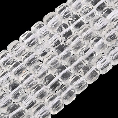 Natural Quartz Crystal Rock Crystal Beads Strands GG-CBA4808-B03-03-1