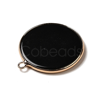 Natural Obsidian Pendants X-G-A213-01G-01-1