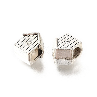 Tibetan Style Alloy European Beads TIBE-L008-32AS-1