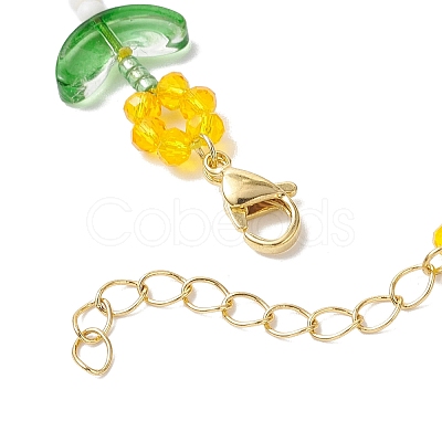 Glass Beads & Natural Tiger Eye Beaded Bracelets for Women BJEW-MZ00259-1