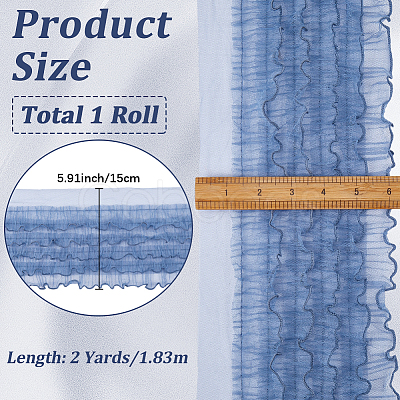 2 Yards Organza Ribbons SRIB-GF0001-66B-1