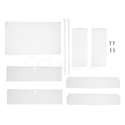 2-Tier Transparent Acrylic Minifigures Display Case ODIS-WH0061-50B-1