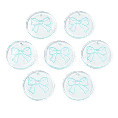Transparent Resin Pendants RESI-N030-006A-1