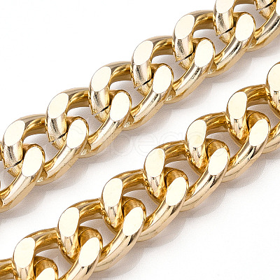 Aluminum Faceted Curb Chains CHA-N003-47KCG-1