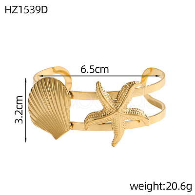 Stainless Steel Cuff Bangles STAS-OY011-42G-1