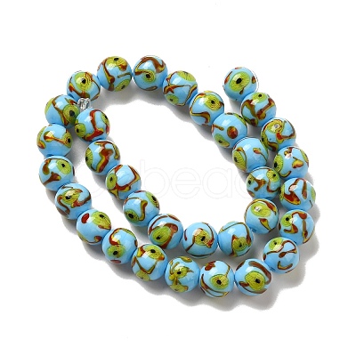 Handmade Lampwork Beads Strands LAMP-G162-08A-09-1