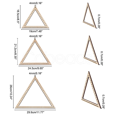 Beechwood Wooden Basket Bottoms Sets DIY-WH0210-14-1