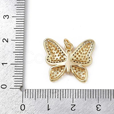 Brass Micro Pave Cubic Zirconia Pendants KK-S528-01G-1