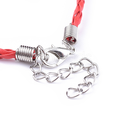 Trendy Braided Imitation Leather Bracelet Making BJEW-S076-001-1