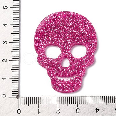 Skull Acrylic Pendants OACR-B027-01-1