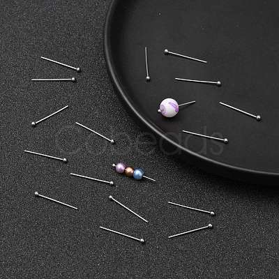 Tarnish Resistant 304 Stainless Steel Ball Head Pins X-STAS-M010-20mm-01-1