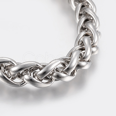 Tarnish Resistant Adjustable 304 Stainless Steel Chain Bracelets BJEW-K187-04P-1