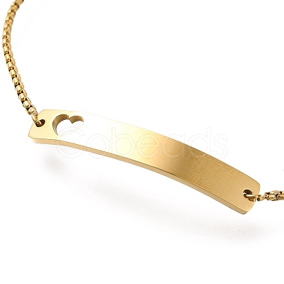 304 Stainless Steel Box Chain Slider Bracelets BJEW-M233-05G-1