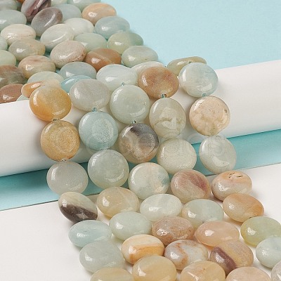 Natural Flower Amazonite Beads Strands G-M403-C13-1