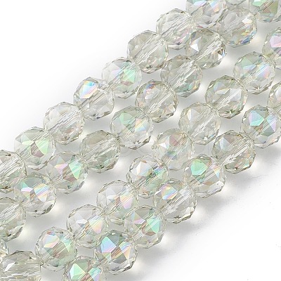 Transparent Electroplate Glass Beads Strands EGLA-F154-FR02-1