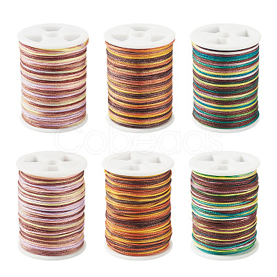 6Rolls 6 Styles Segment Dyed Polyester Thread NWIR-TA0001-47B-1