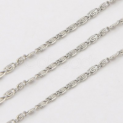 Tarnish Resistant 304 Stainless Steel Lumachina Chains CHS-K002-21C-1