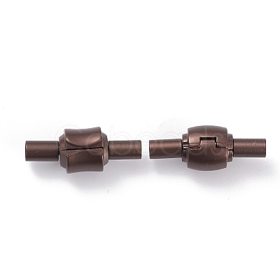 Ion Plating(IP) 304 Stainless Steel European Clasps with Cord Ends STAS-G239-15R-1