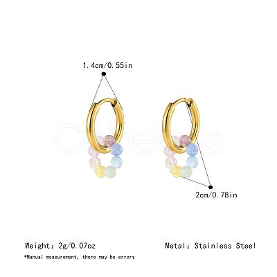 Bohemian 304 Stainless Steel Hoop Earrings IO7567-1-1