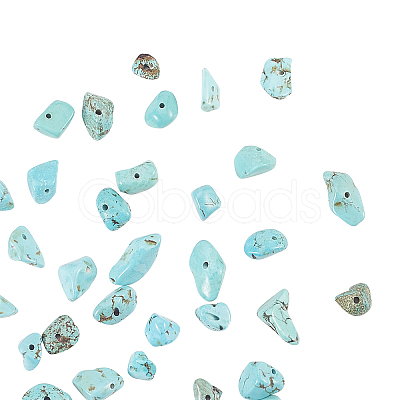 Synthetic Turquoise Chip Bead Strands G-CJ0001-09-1