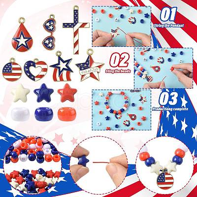 Independence Day DIY Necklaces/Bracelets Making Kits DIY-FS0009-70-1