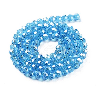 Electroplate Transparent Glass Beads Strands LS-EGLA-A035-T6mm-A08-1