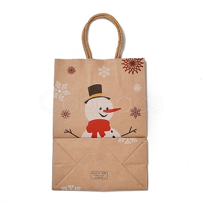 Christmas Theme Hot Stamping Rectangle Paper Bags X1-CARB-F011-02E-1