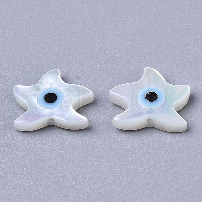 Natural White Shell Mother of Pearl Shell Beads SSHEL-N034-47-1