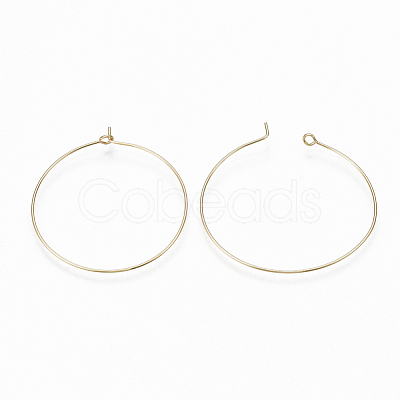 Brass Hoop Earrings Findings X-KK-S348-244-1