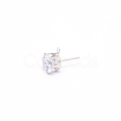 Iron Stud Earring Findings IFIN-WH0050-07P-01-1