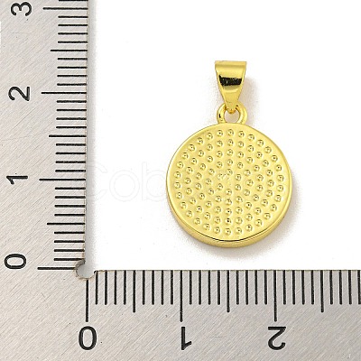 Rack Plating Brass Pave Nature Shell Cross Pendants KK-C074-34G-1