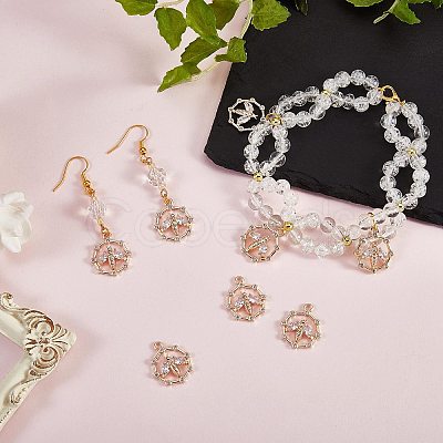 Brass Micro Pave Cubic Zirconia Pendants FIND-SZ0002-62-1