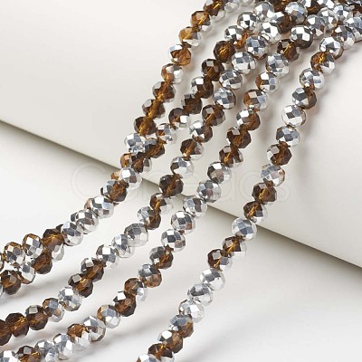 Electroplate Transparent Glass Beads Strands EGLA-A034-T10mm-M20-1