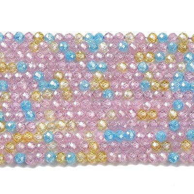 Cubic Zirconia Bead Strands ZIRC-C006-01B-06-1