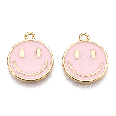 Light Gold Tone Alloy Enamel Pendants ENAM-N056-197B-1