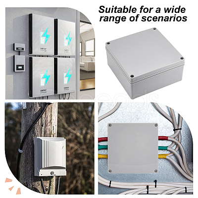 Outdoor Waterproof ABS Plastic Cable Boxes CON-WH0089-232A-1