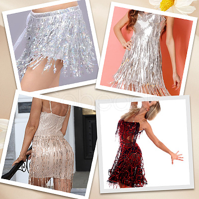 Polyester Sequin Paillette Fringe Tassel Trim OCOR-WH20071-002B-1