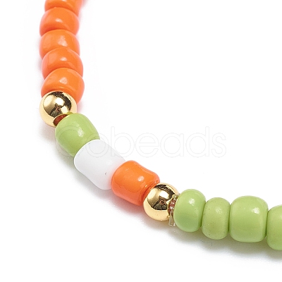 4Pcs 4 Color Glass Beaded Stretch Bracelets Set for Women BJEW-JB08805-1