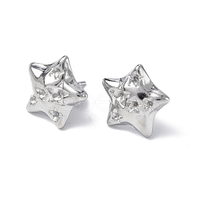 Non-Tarnish 304 Stainless Steel Stud Earring Findings STAS-F286-20P-1