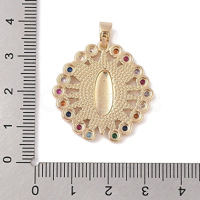 Brass Cubic Zirconia Pendants KK-Z050-09G-02-1