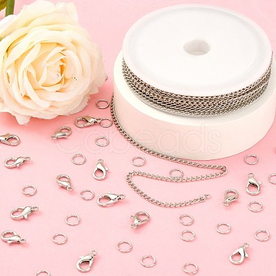 DIY Chains Bracelet Necklace Making Kit DIY-YW0005-82P-1